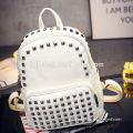 Wholesale Black Rivet pu Backpack Girls Leather Travel Backpack Bags Classic Simple Fashion Backpack For Teens